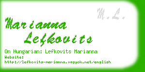 marianna lefkovits business card